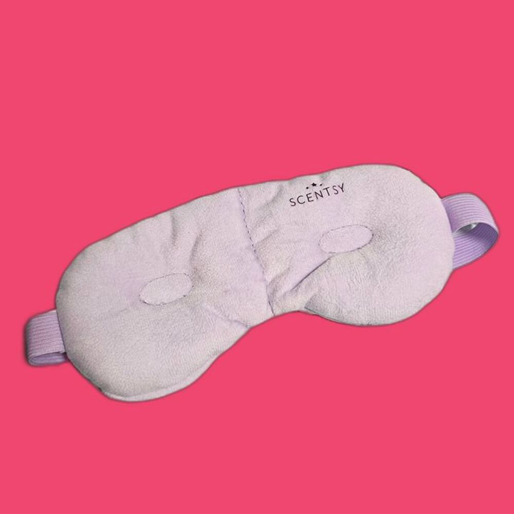 Scentsy Weighted Eye Mask Lavender Purple Relaxation Sleep Mask Gently Used